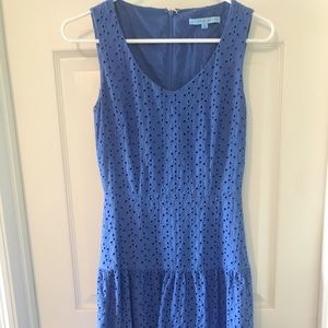 Size 0 Antonio Melani blue knee length dress